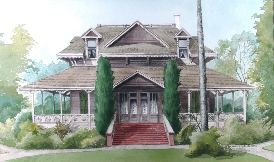 painting of house